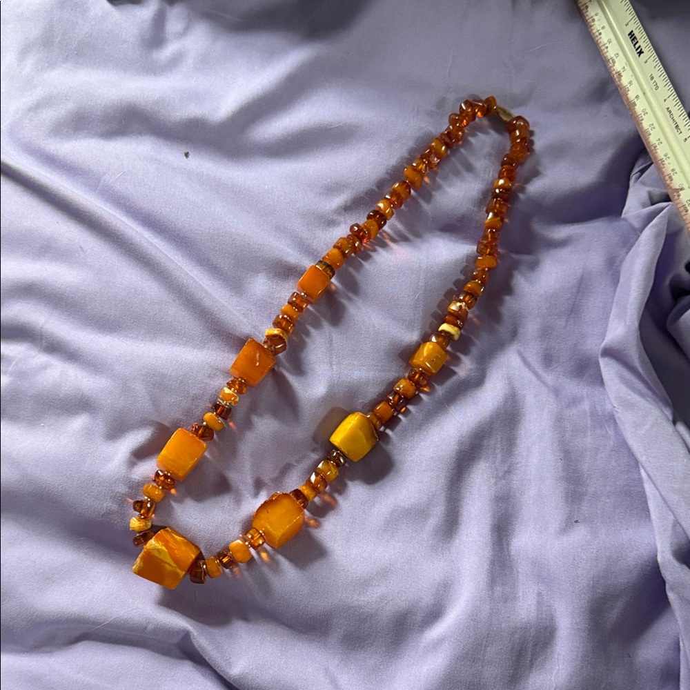 Radiant Amber Gemstone Necklace
